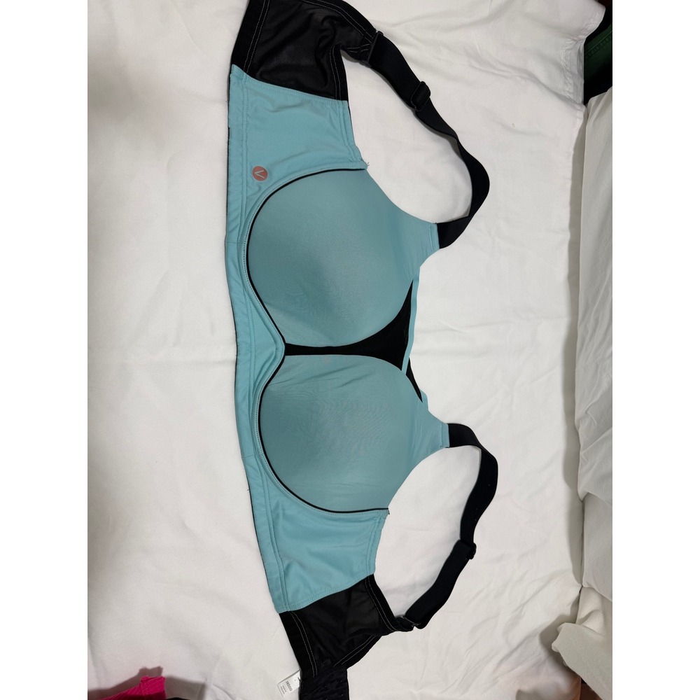Lane Bryant Cacique LIVI Max Support Underwire Sports Bra 38DDD Mint Black High
